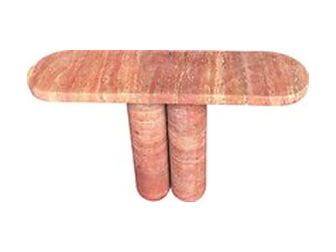 Orsa Red Travertine Console