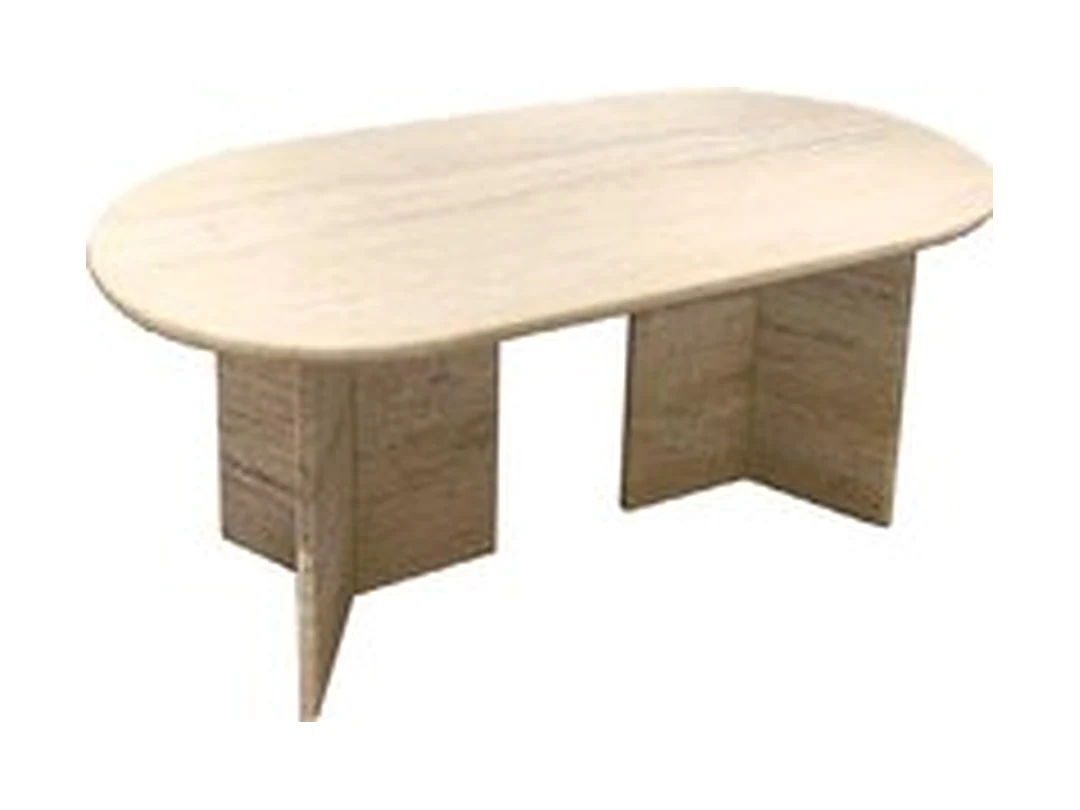 Riven Travertine Dining Table