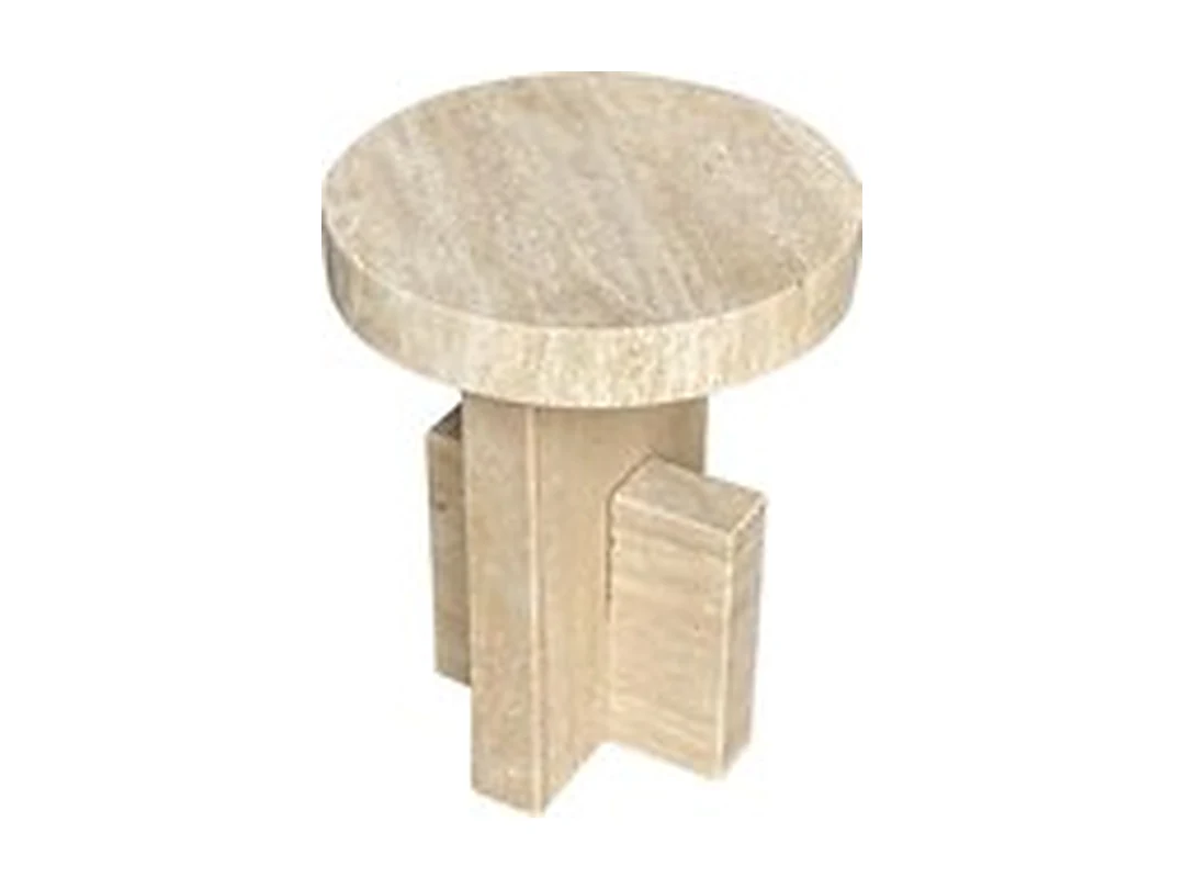 Orsa Travertine Side Table