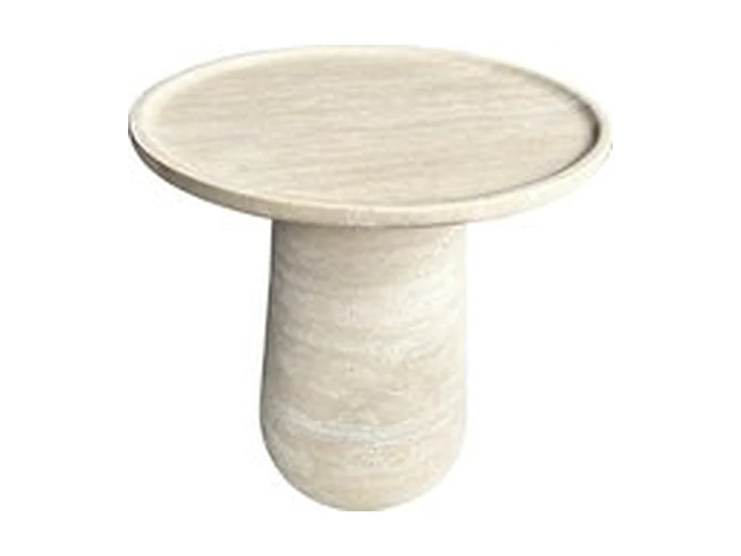 Riven Travertine Side Table