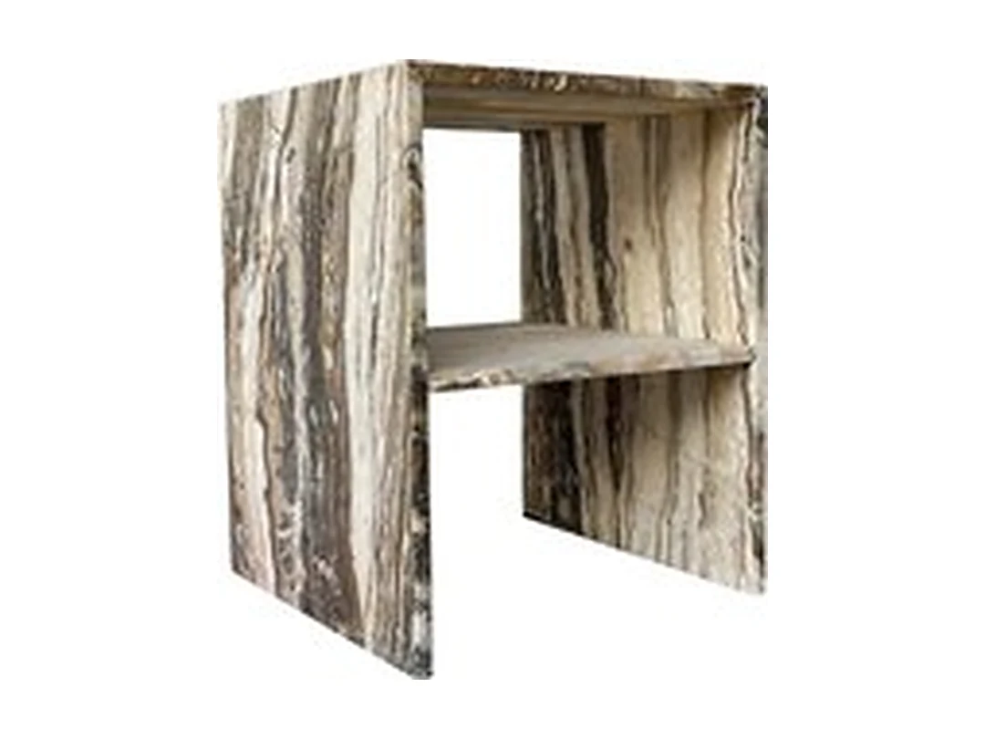 Sella Tiramisu Travertine Side Table